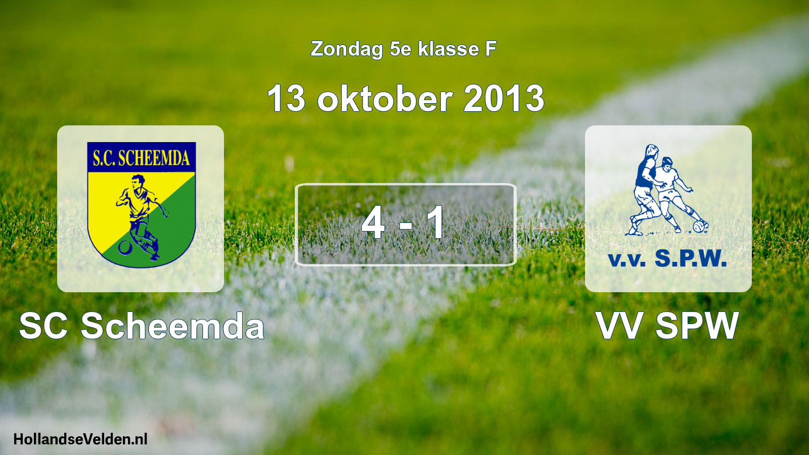 Total number of matches played: SC Scheemda - VV SPW 4 - 1 (13 October 2013)