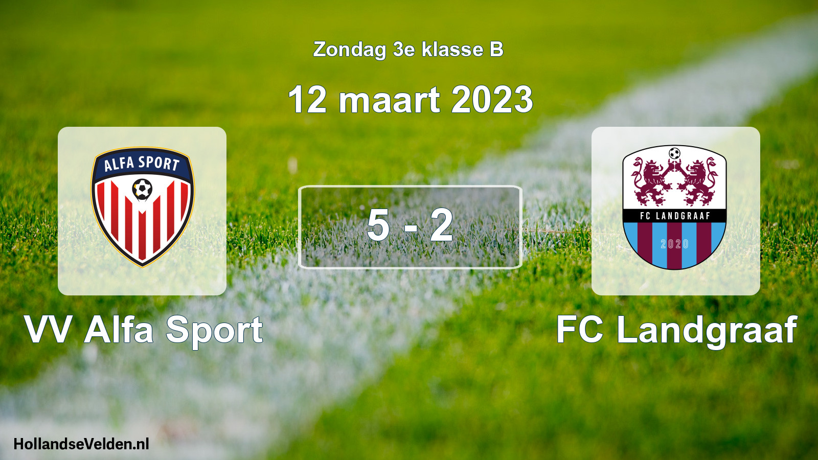 Total number of matches played: VV Alfa Sport - FC Landgraaf 5 - 2 (12 March 2023)