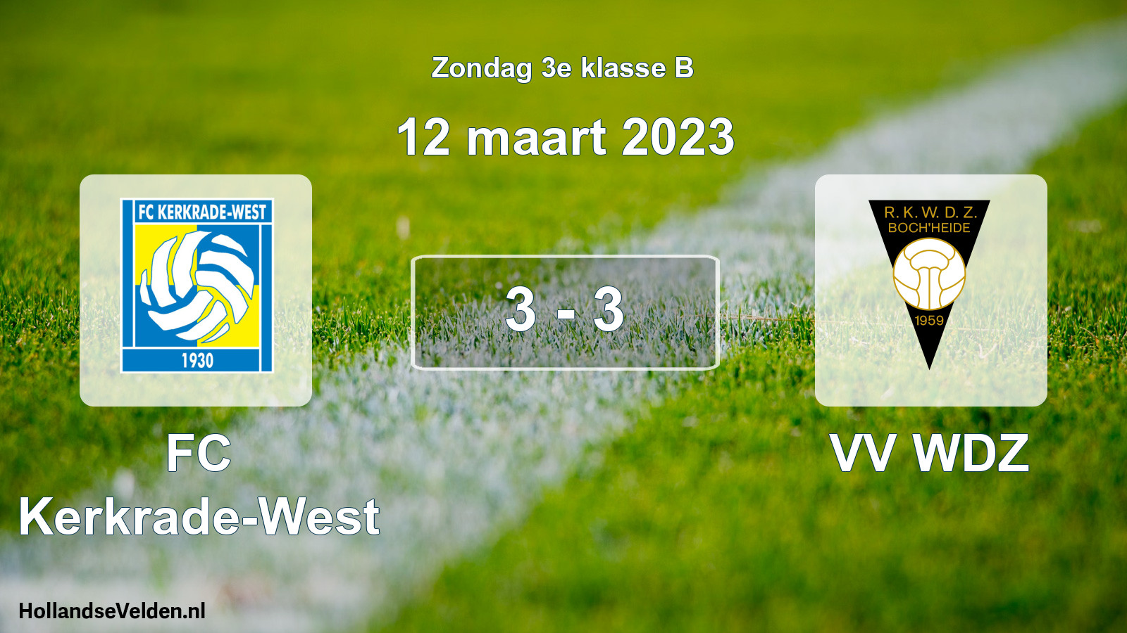 Total number of matches played: FC Kerkrade-West - VV WDZ 3 - 3 (12 March 2023)