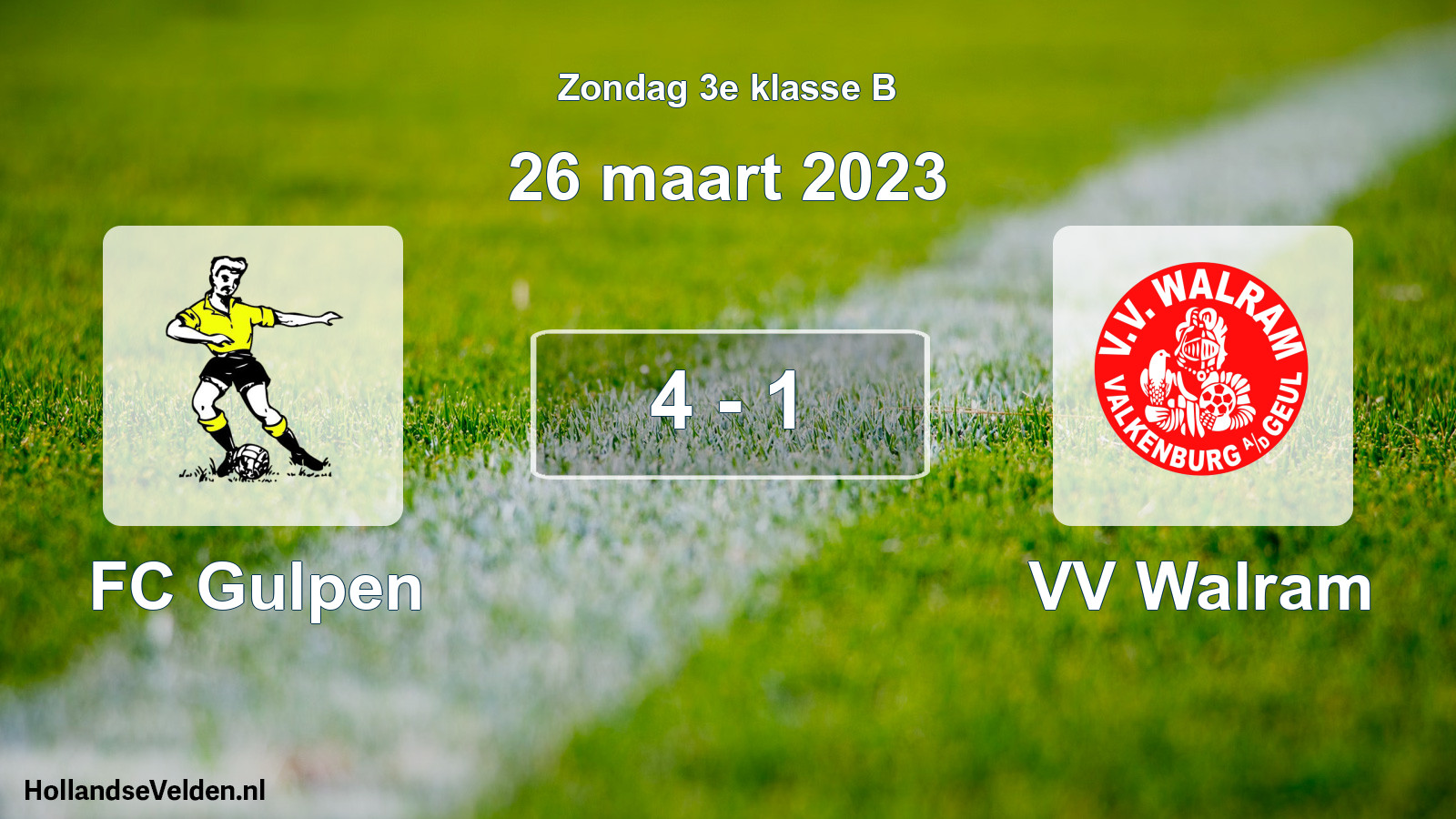 Total number of matches played: FC Gulpen - VV Walram 4 - 1 (26 March 2023)