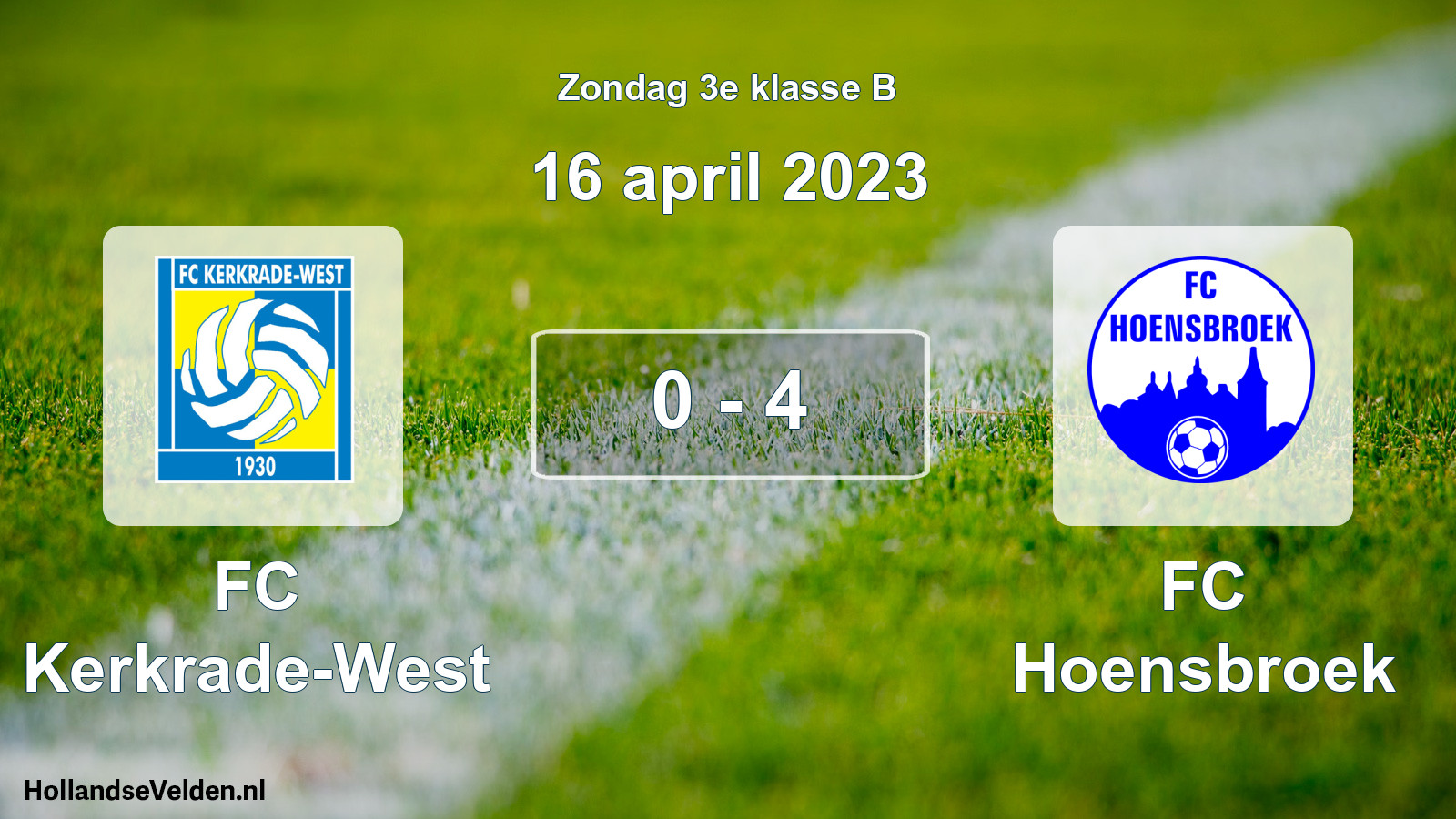 Total number of matches played: FC Kerkrade-West - FC Hoensbroek 0 - 4 (16 April 2023)