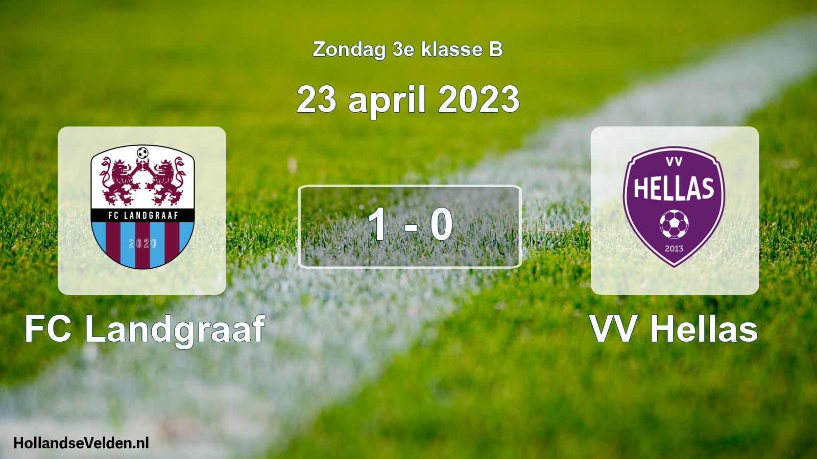 Total number of matches played: FC Landgraaf - VV Hellas 1 - 0 (23 April 2023)