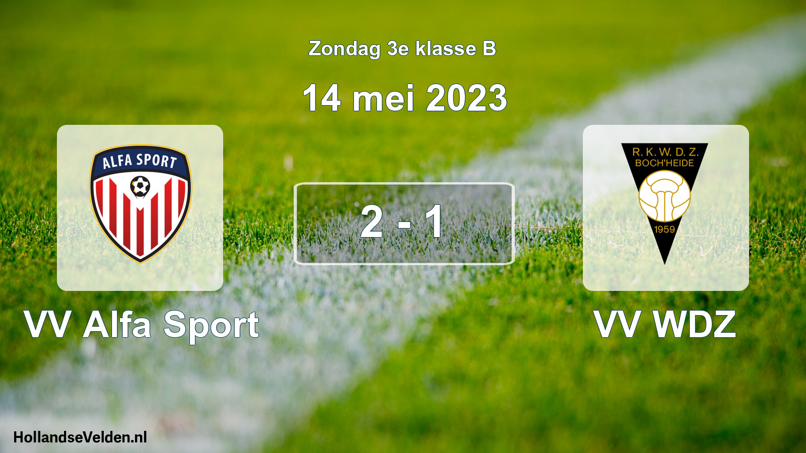 Total number of matches played: VV Alfa Sport - VV WDZ 2 - 1 (14 May 2023)