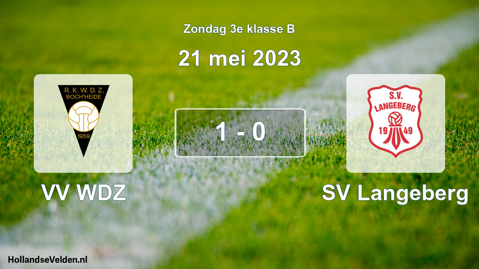 Total number of matches played: VV WDZ - SV Langeberg 1 - 0 (21 May 2023)