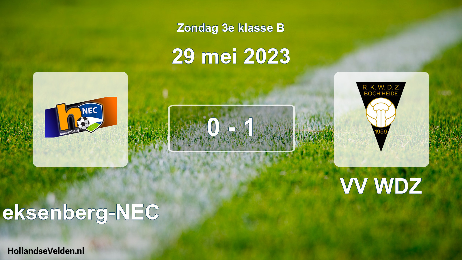 Total number of matches played: Heksenberg-NEC - VV WDZ 0 - 1 (29 May 2023)