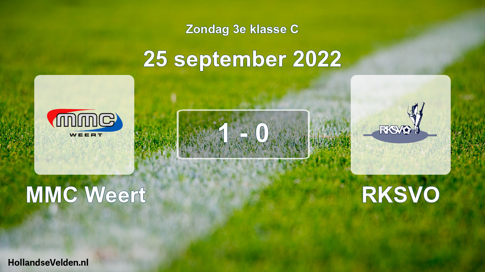 Total number of matches played: MMC Weert - RKSVO 1 - 0 (25 September 2022)