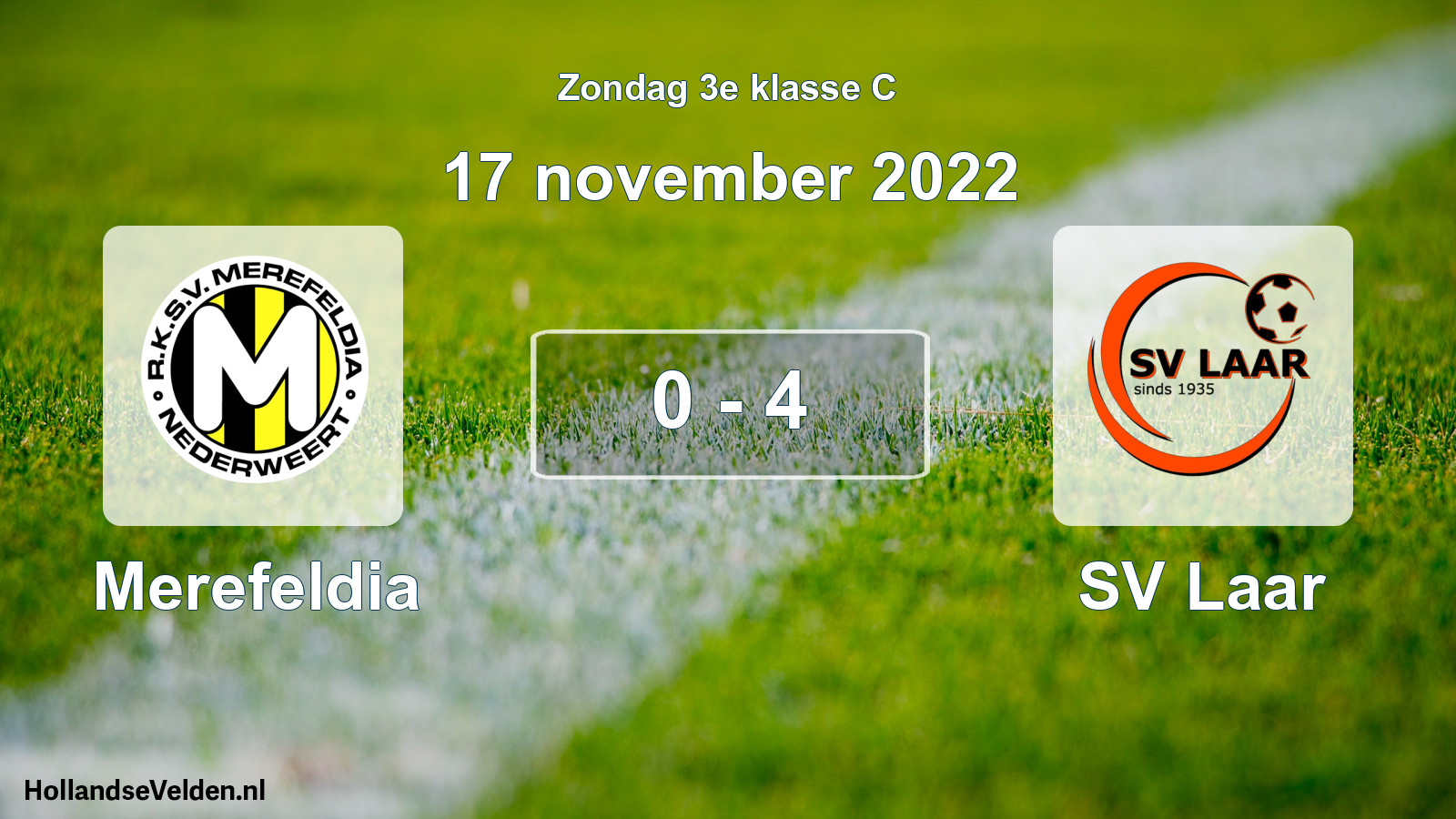 Total number of matches played: Merefeldia - SV Laar 0 - 4 (17 November 2022)