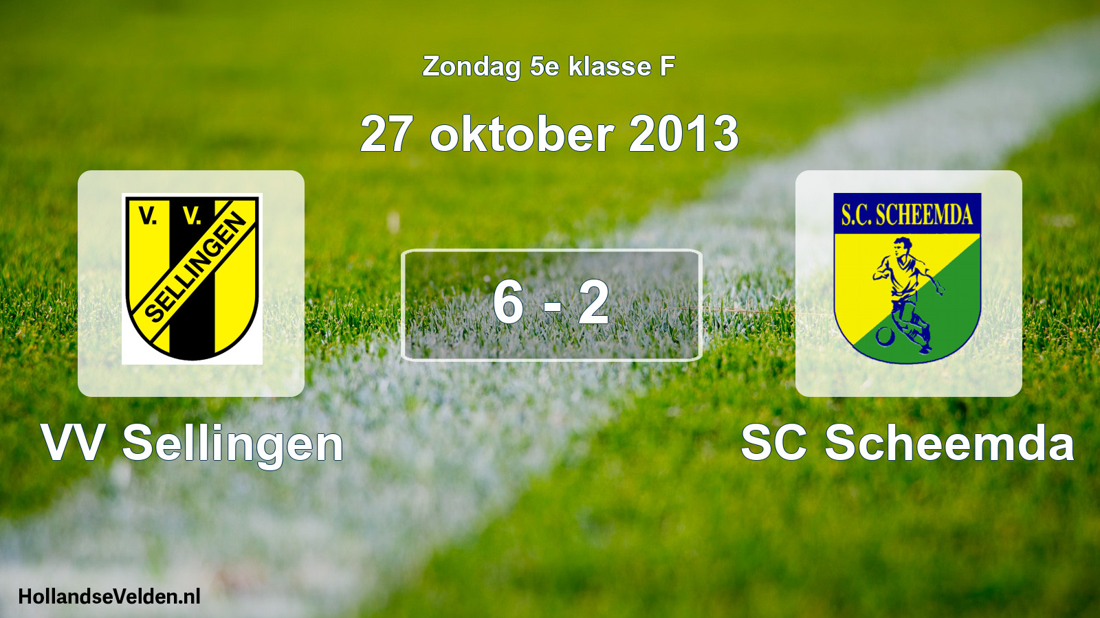 Total number of matches played: VV Sellingen - SC Scheemda 6 - 2 (27 October 2013)