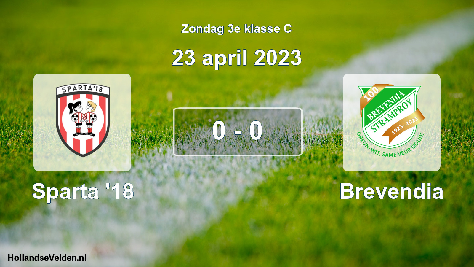 Total number of matches played: Sparta '18 - Brevendia 0 - 0 (23 April 2023)