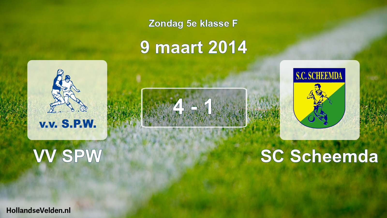 Total number of matches played: VV SPW - SC Scheemda 4 - 1 (9 March 2014)