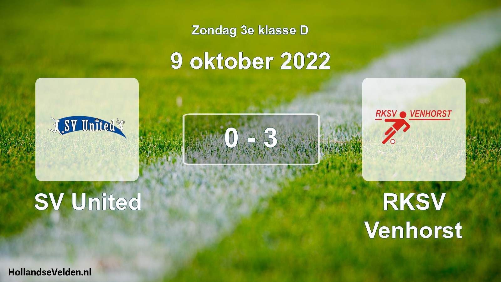 Total number of matches played: SV United - RKSV Venhorst 0 - 3 (9 October 2022)