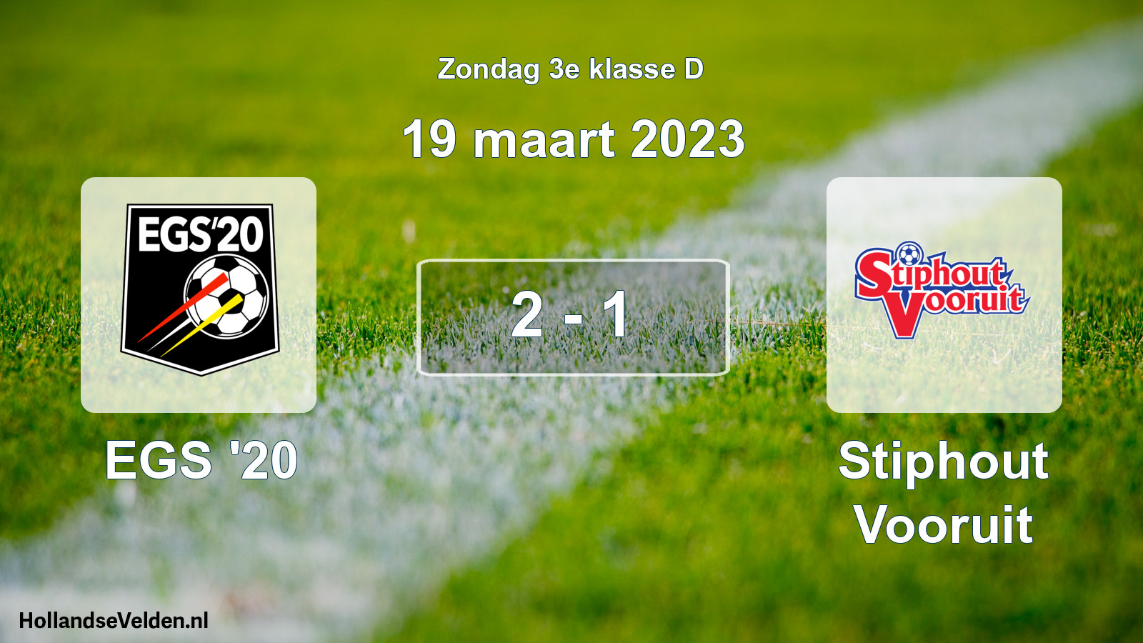 Total number of matches played: EGS '20 - Stiphout Vooruit 2 - 1 (19 March 2023)