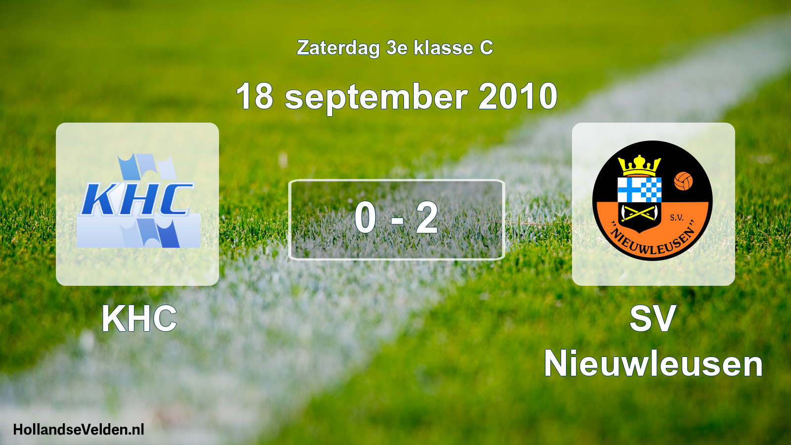 Total number of matches played: KHC - SV Nieuwleusen 0 - 2 (18 September 2010)