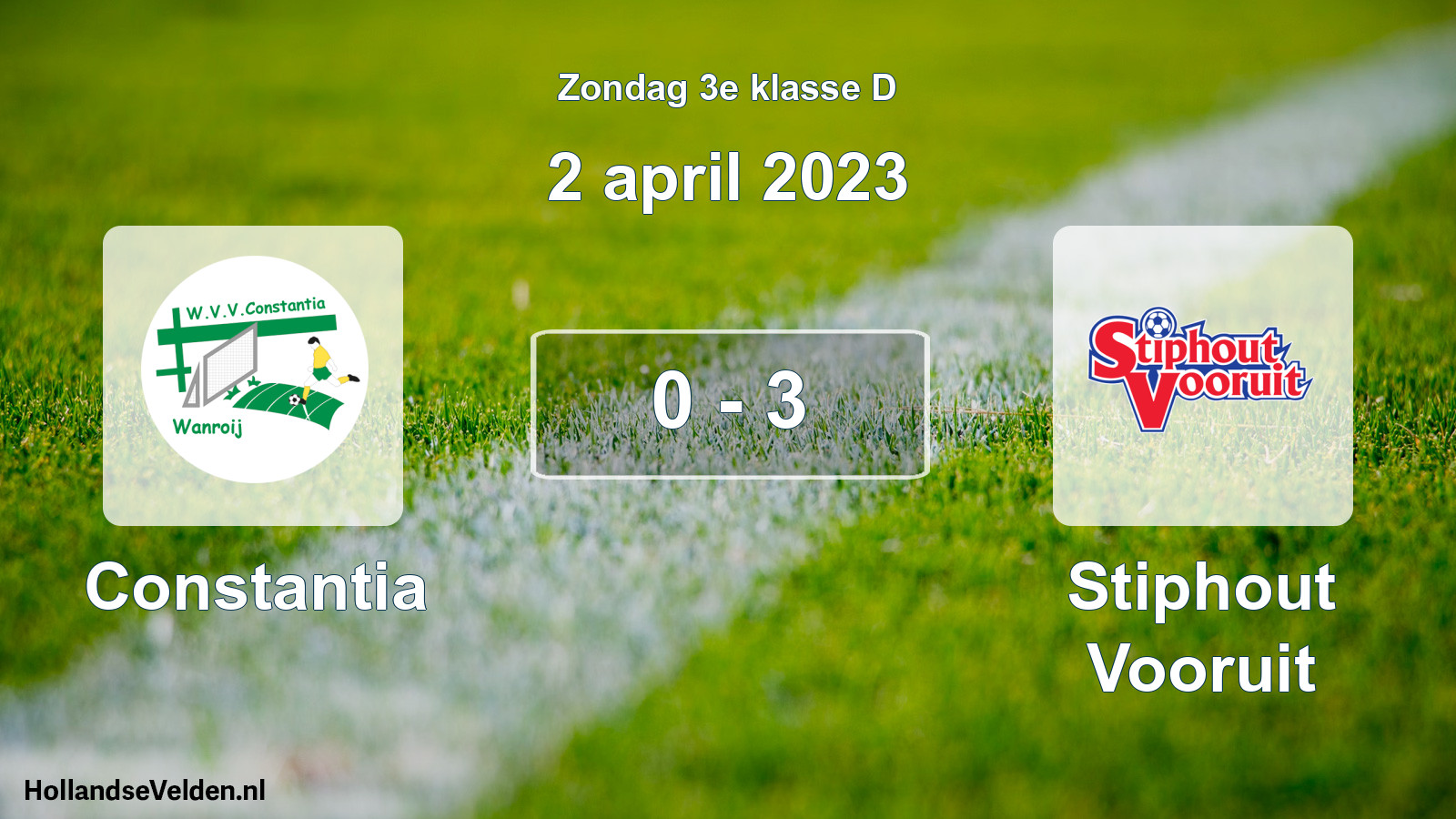Total number of matches played: Constantia - Stiphout Vooruit 0 - 3 (2 April 2023)