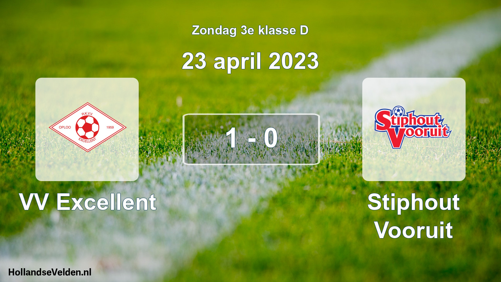 Total number of matches played: VV Excellent - Stiphout Vooruit 1 - 0 (23 April 2023)