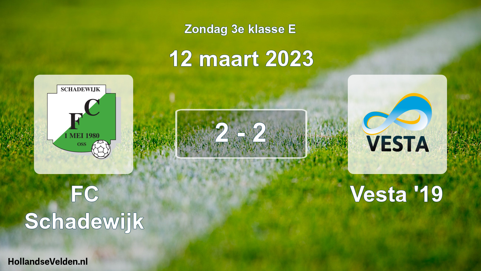 Total number of matches played: FC Schadewijk - SSA Vesta '19 2 - 2 (12 March 2023)