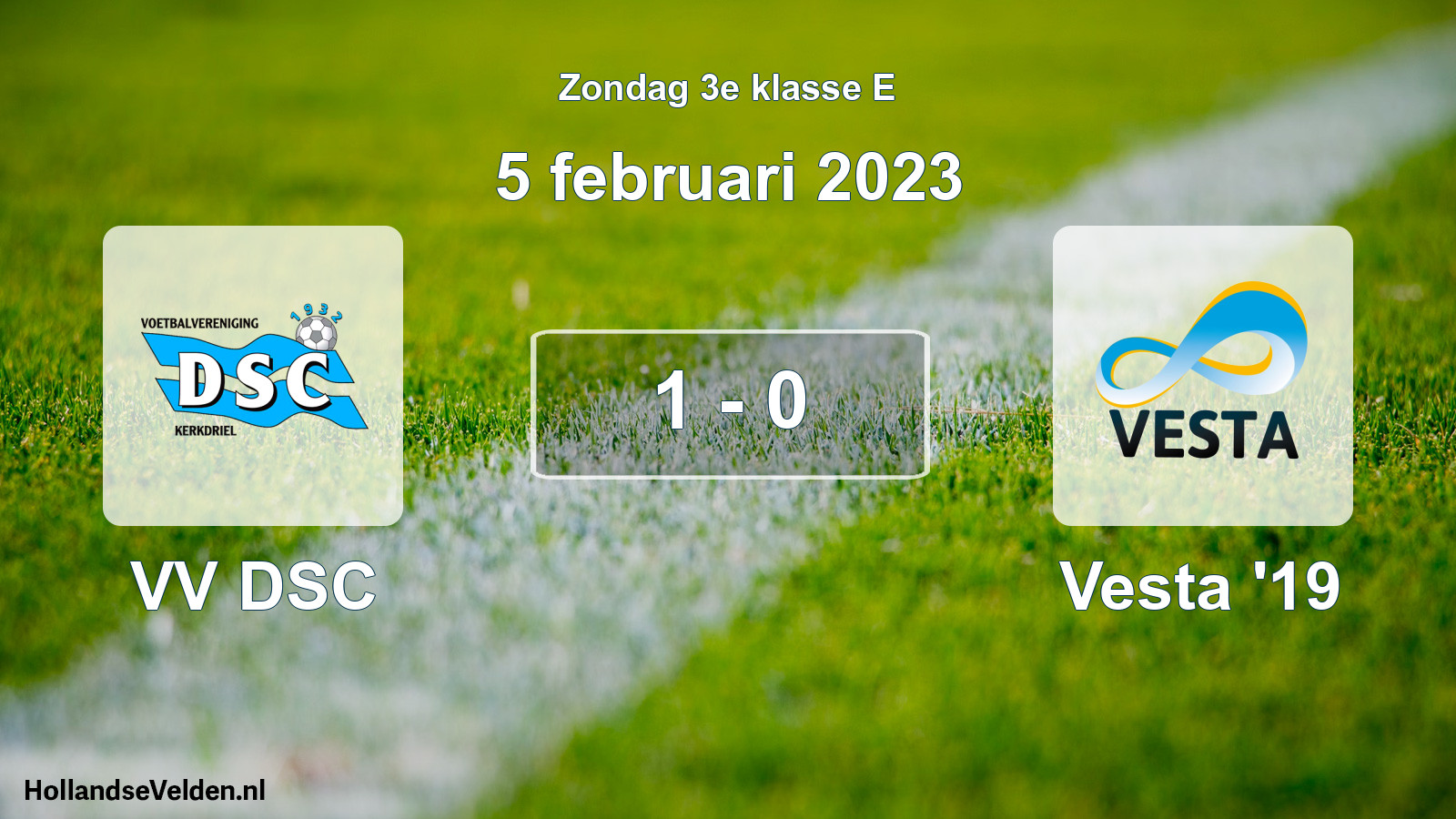 Total number of matches played: VV DSC - SSA Vesta '19 1 - 0 (5 February 2023)