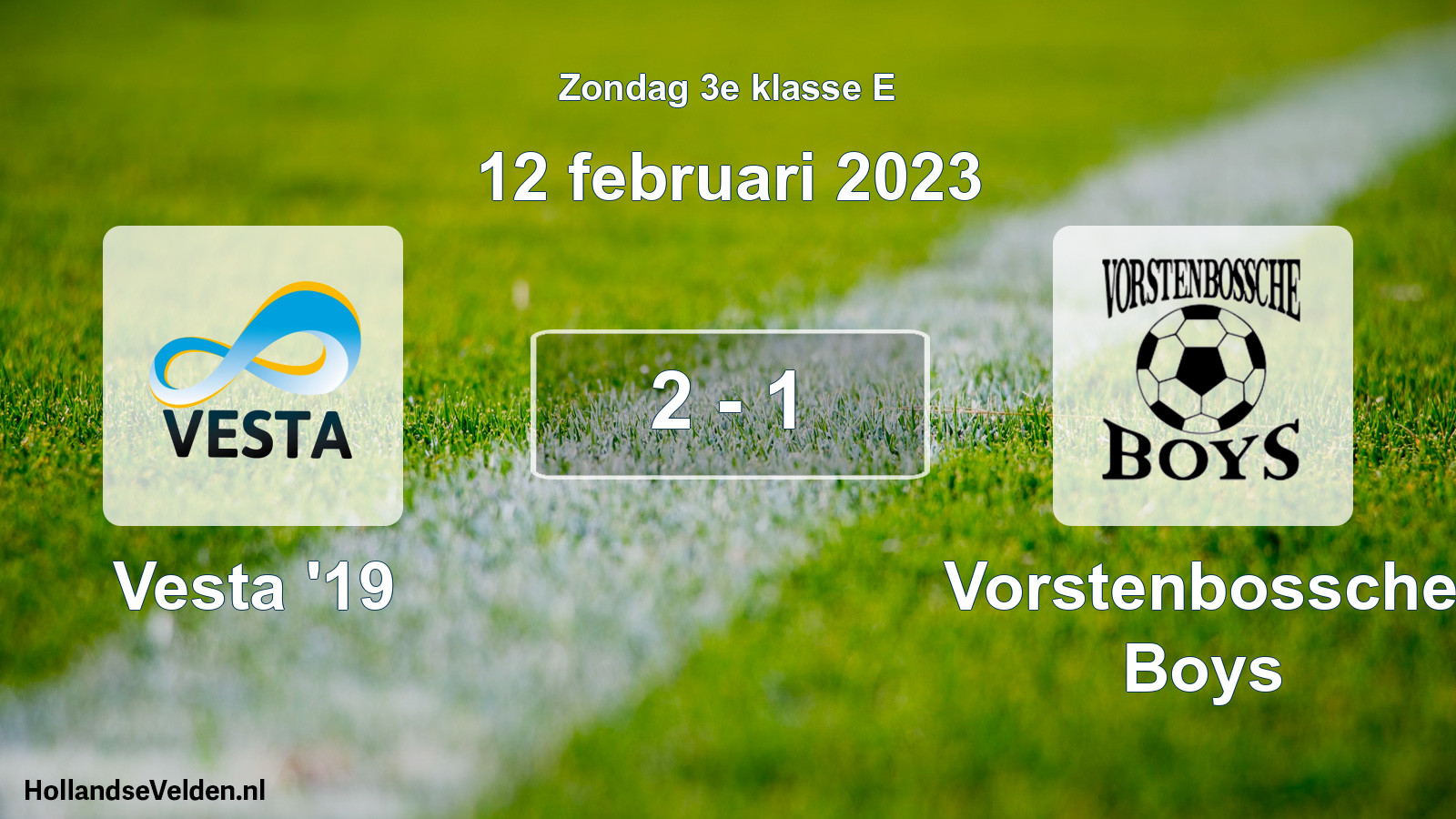 Total number of matches played: SSA Vesta '19 - Vorstenbossche Boys 2 - 1 (12 February 2023)
