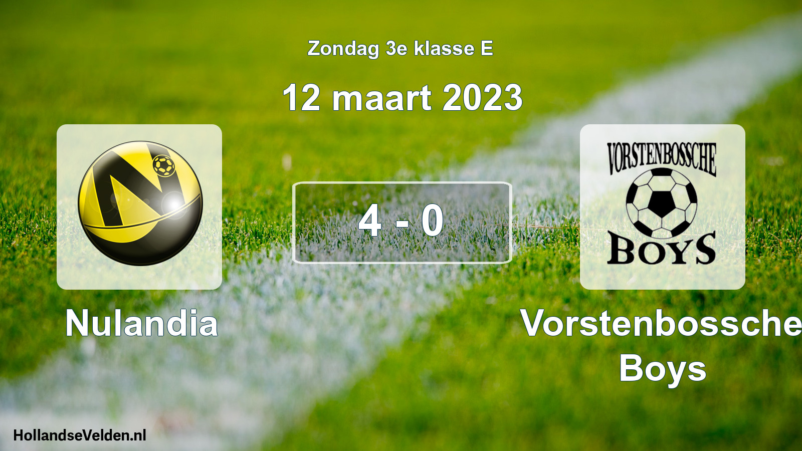 Total number of matches played: Nulandia - Vorstenbossche Boys 4 - 0 (12 March 2023)