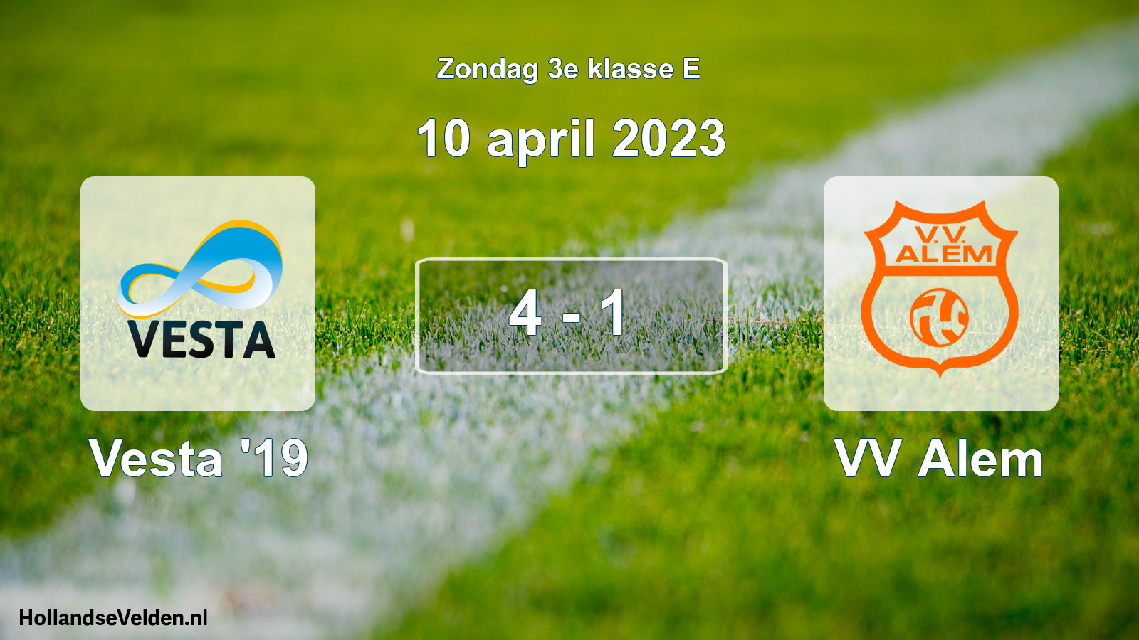 Total number of matches played: SSA Vesta '19 - VV Alem 4 - 1 (10 April 2023)