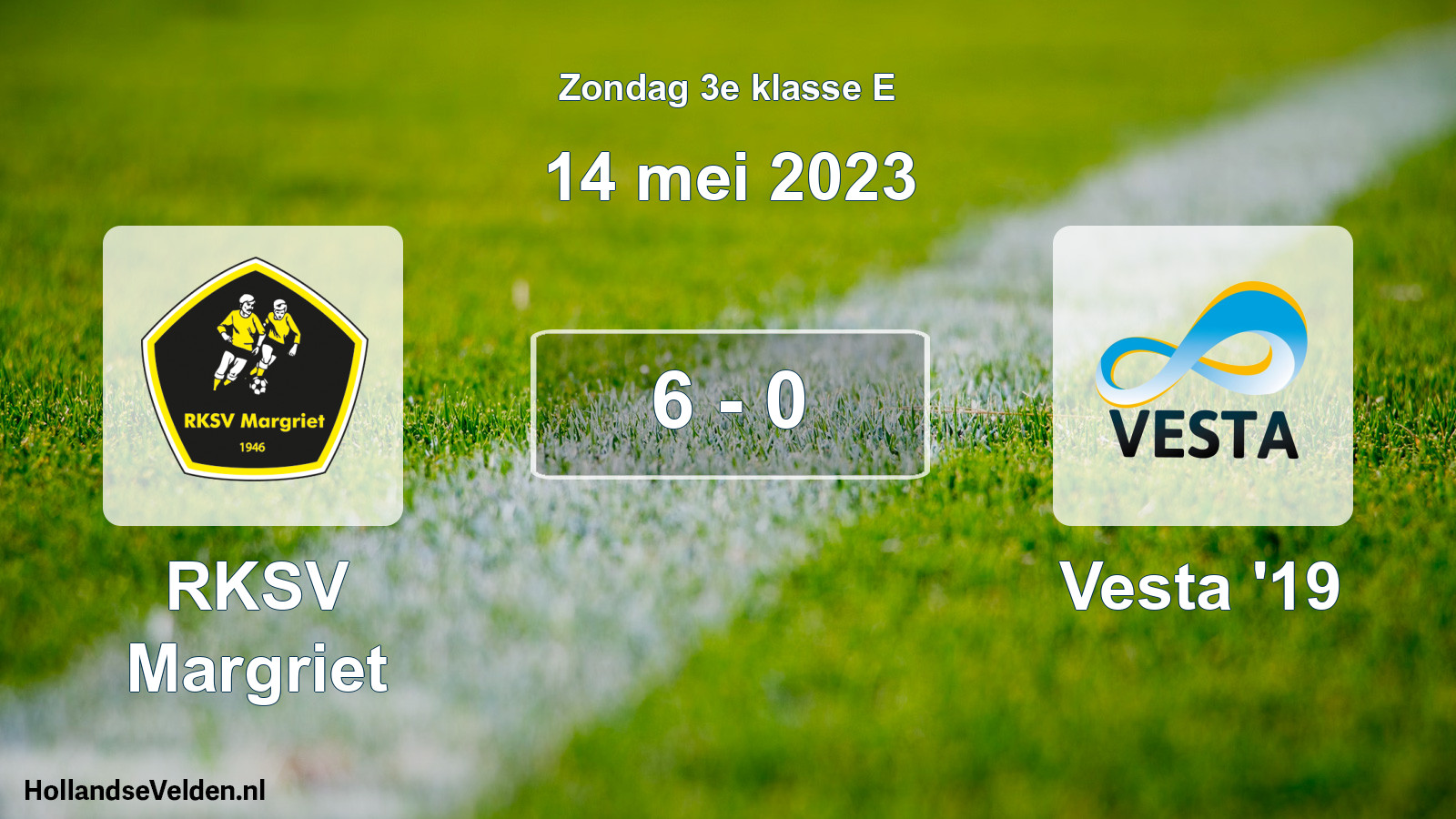 Total number of matches played: RKSV Margriet - SSA Vesta '19 6 - 0 (14 May 2023)