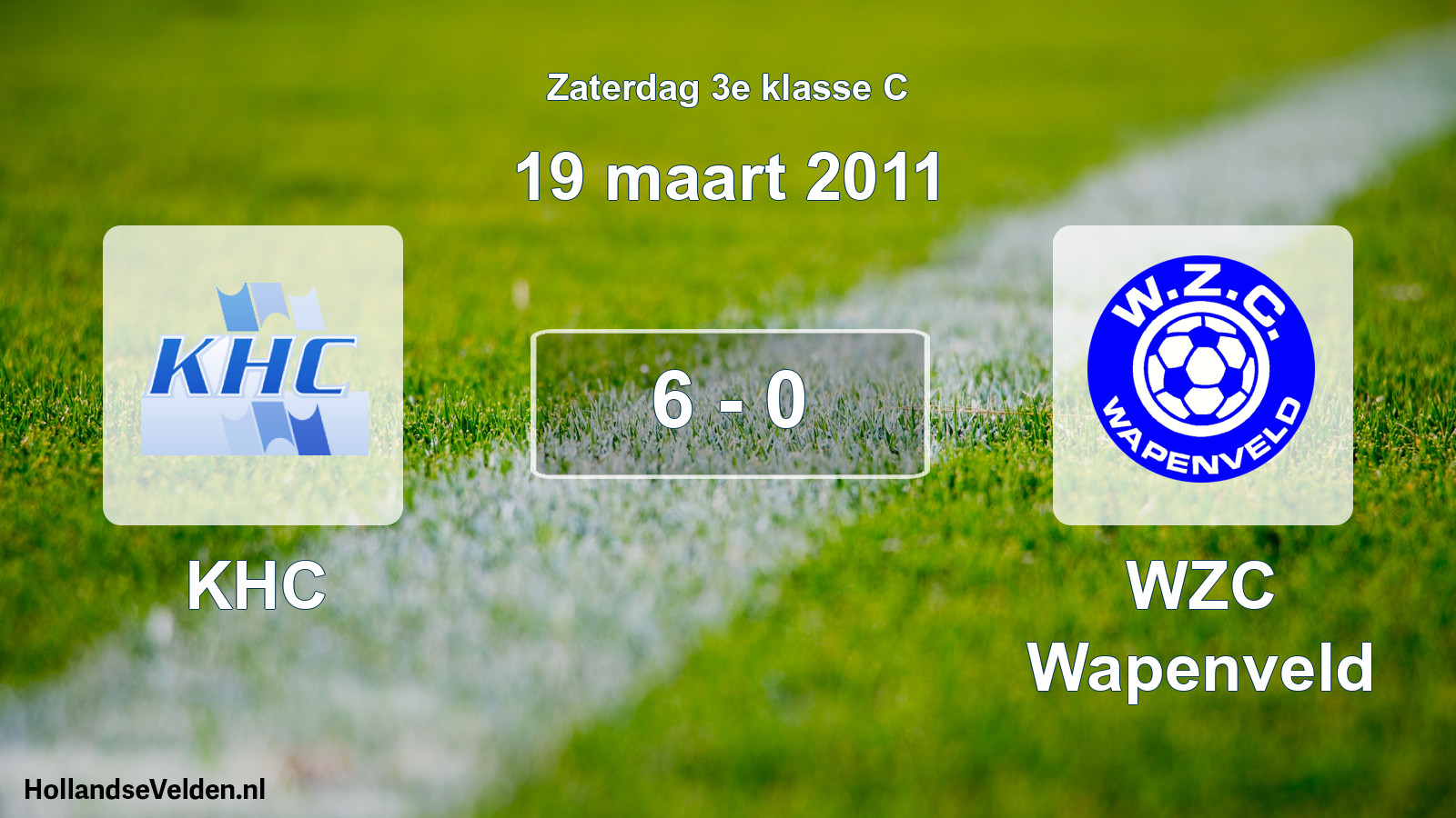 Total number of matches played: KHC - WZC Wapenveld 6 - 0 (19 March 2011)
