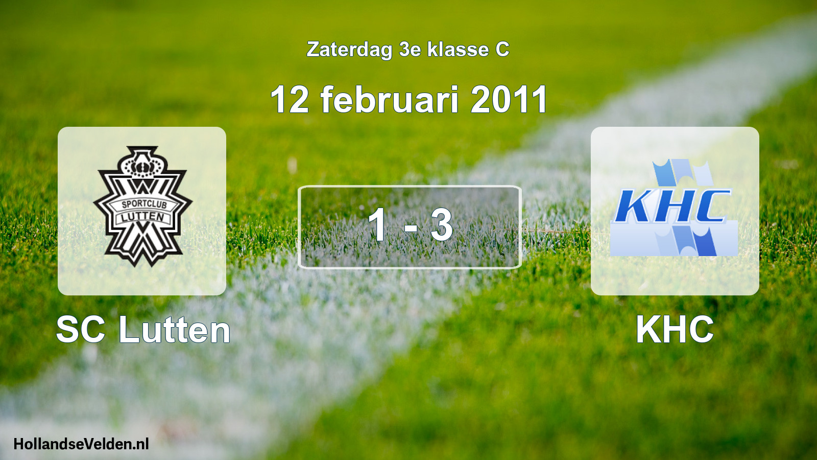 Total number of matches played: SC Lutten - KHC 1 - 3 (12 February 2011)
