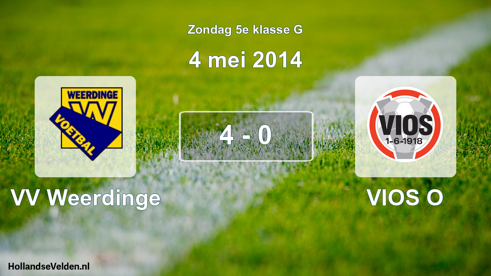 Total number of matches played: VV Weerdinge - VIOS O 4 - 0 (4 May 2014)