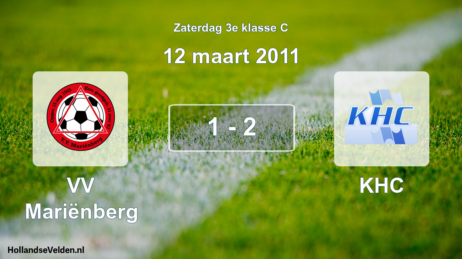 Total number of matches played: VV Mariënberg - KHC 1 - 2 (12 March 2011)