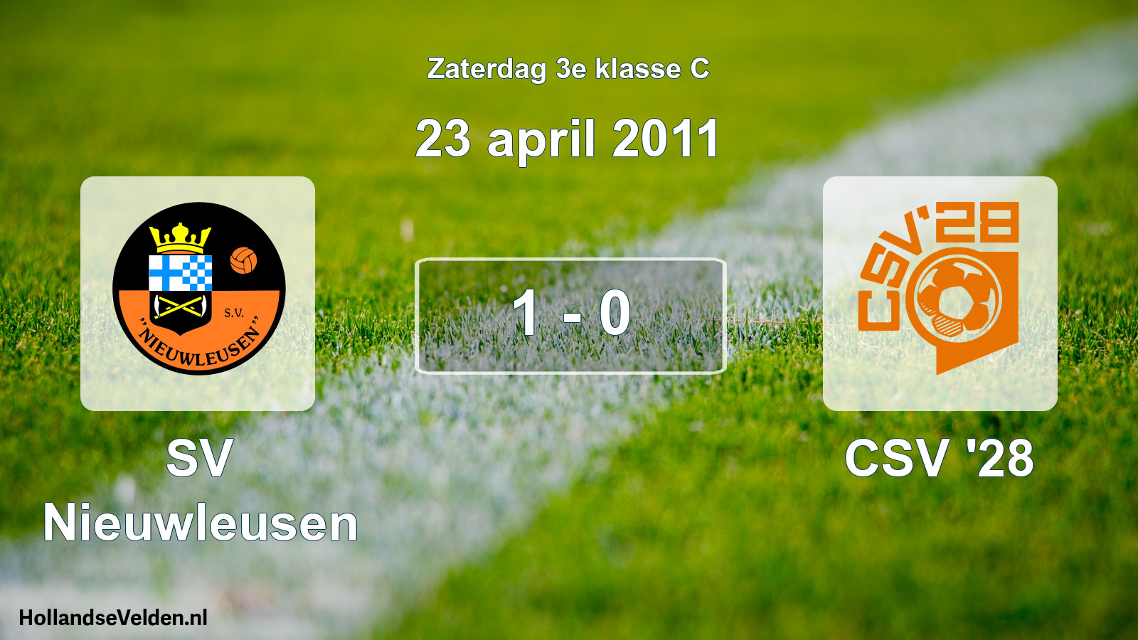 Total number of matches played: SV Nieuwleusen - CSV '28 1 - 0 (23 April 2011)