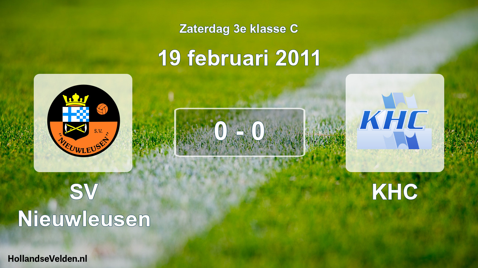 Total number of matches played: SV Nieuwleusen - KHC 0 - 0 (19 February 2011)