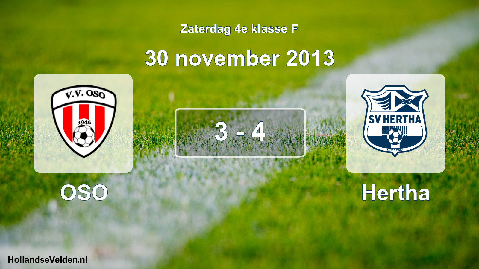 Total number of matches played: OSO - Hertha 3 - 4 (30 November 2013)