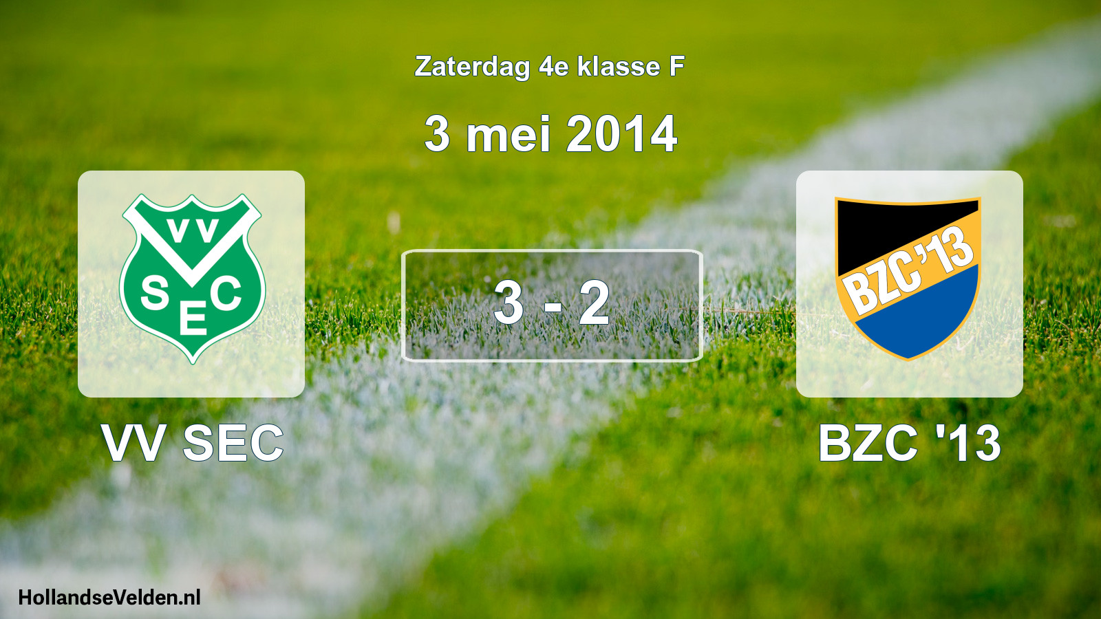 Total number of matches played: VV SEC - BZC '13 3 - 2 (3 May 2014)