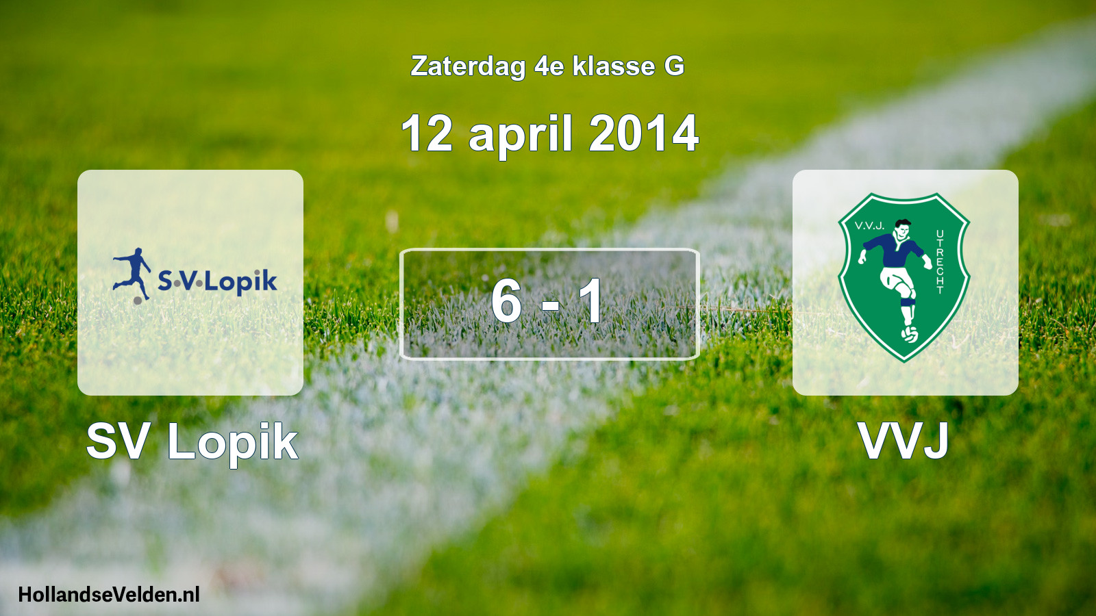 Total number of matches played: SV Lopik - VVJ 6 - 1 (12 April 2014)