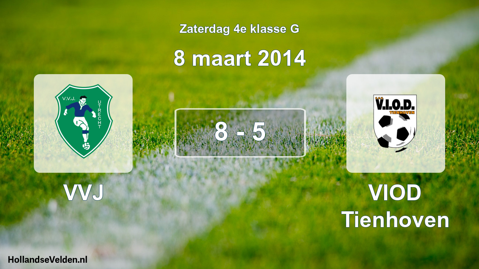 Total number of matches played: VVJ - VIOD Tienhoven 8 - 5 (8 March 2014)