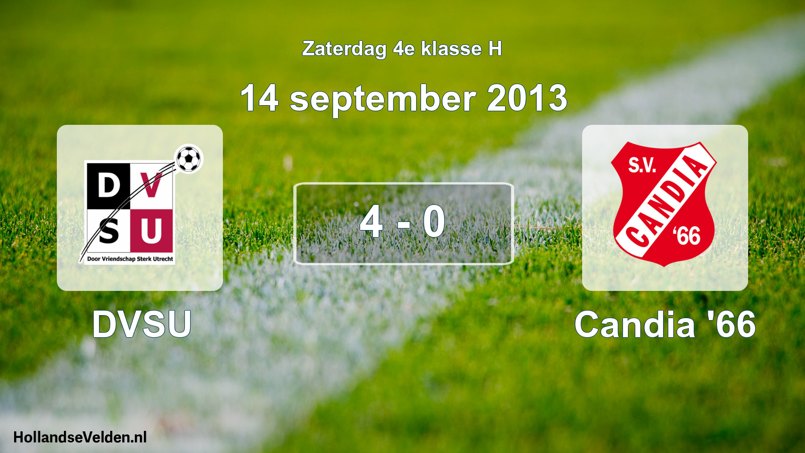 Total number of matches played: DVSU - Candia '66 4 - 0 (14 September 2013)