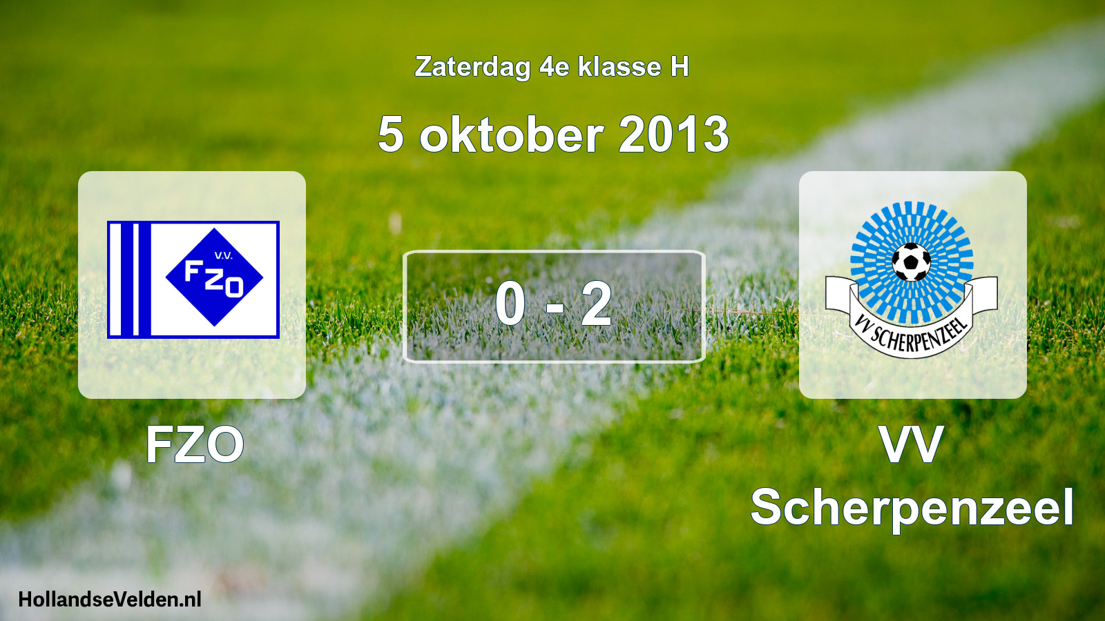 Total number of matches played: FZO - VV Scherpenzeel 0 - 2 (5 October 2013)