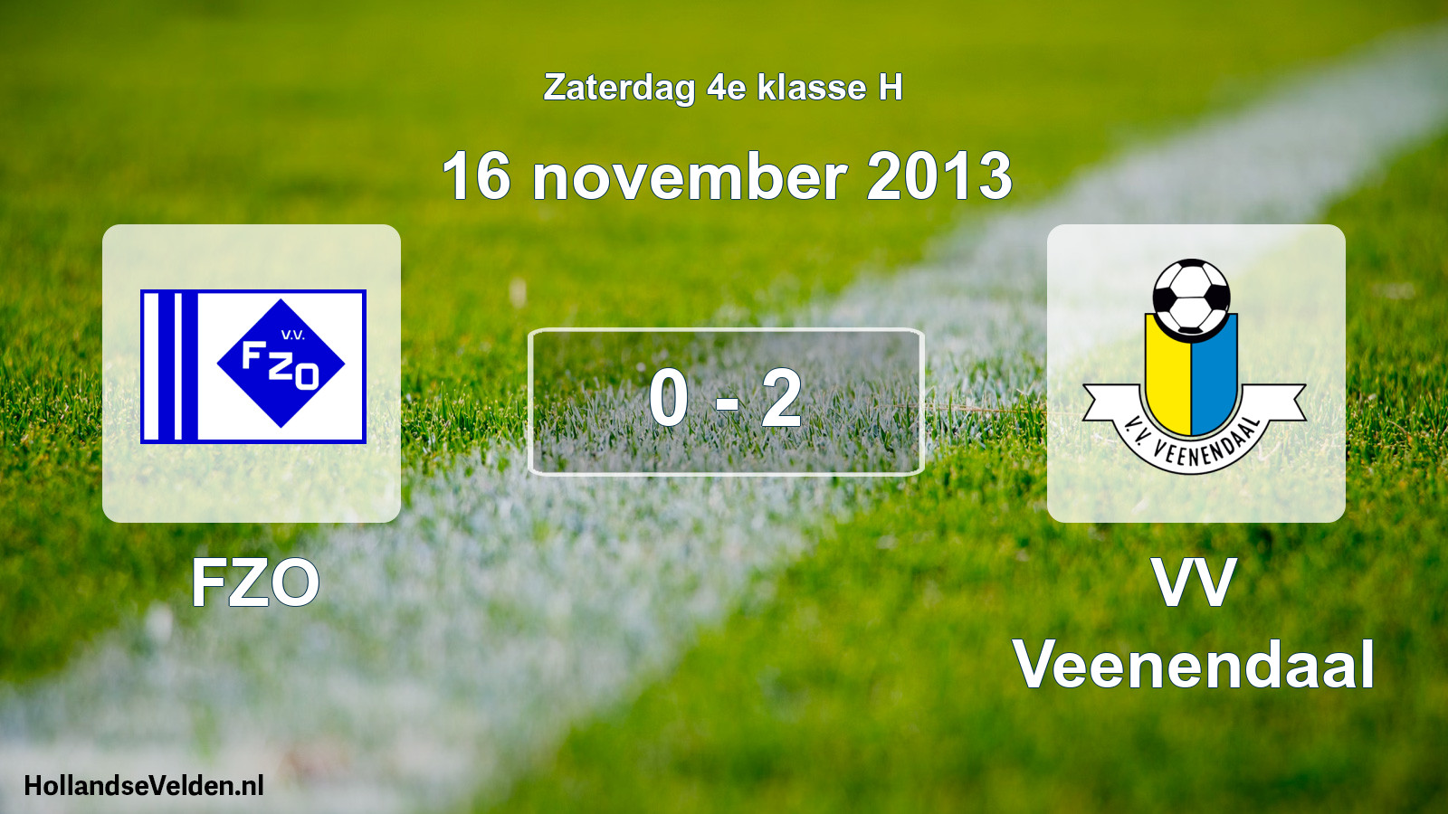 Total number of matches played: FZO - VV Veenendaal 0 - 2 (16 November 2013)