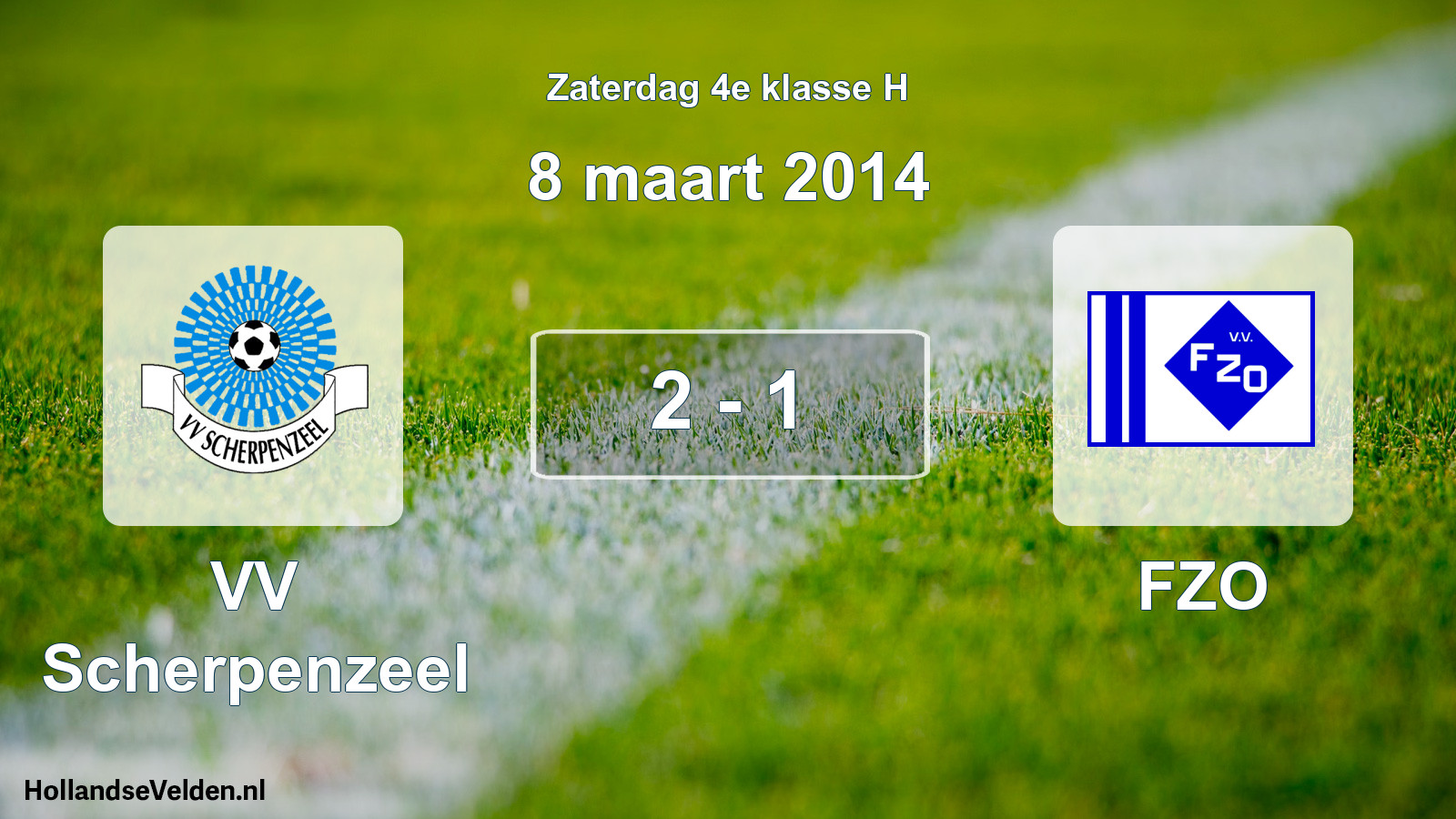 Total number of matches played: VV Scherpenzeel - FZO 2 - 1 (8 March 2014)