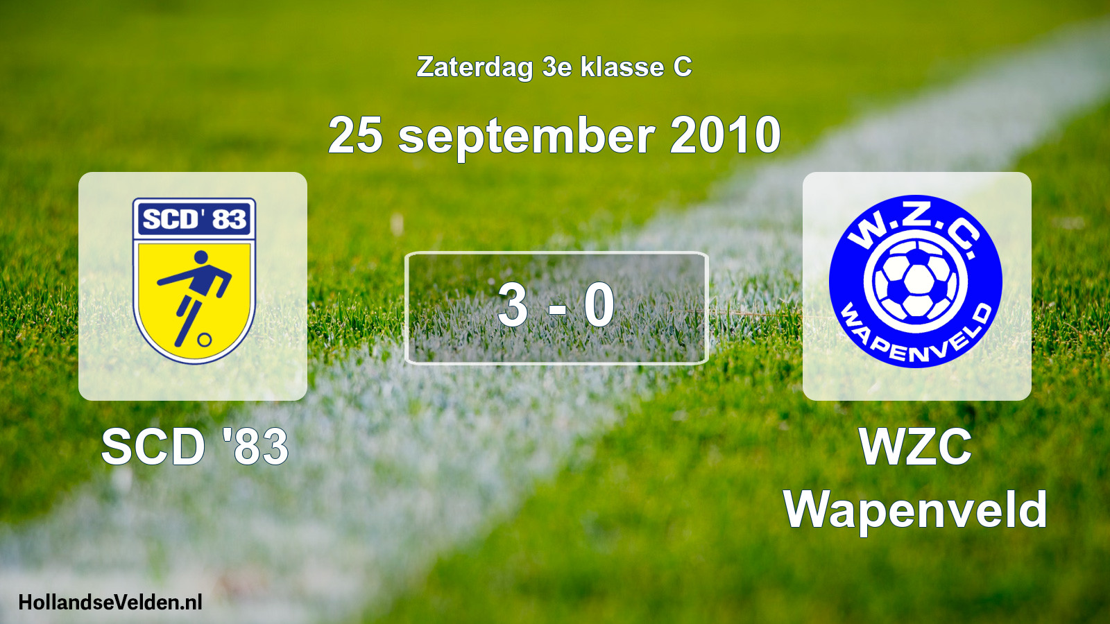 Total number of matches played: SCD '83 - WZC Wapenveld 3 - 0 (25 September 2010)