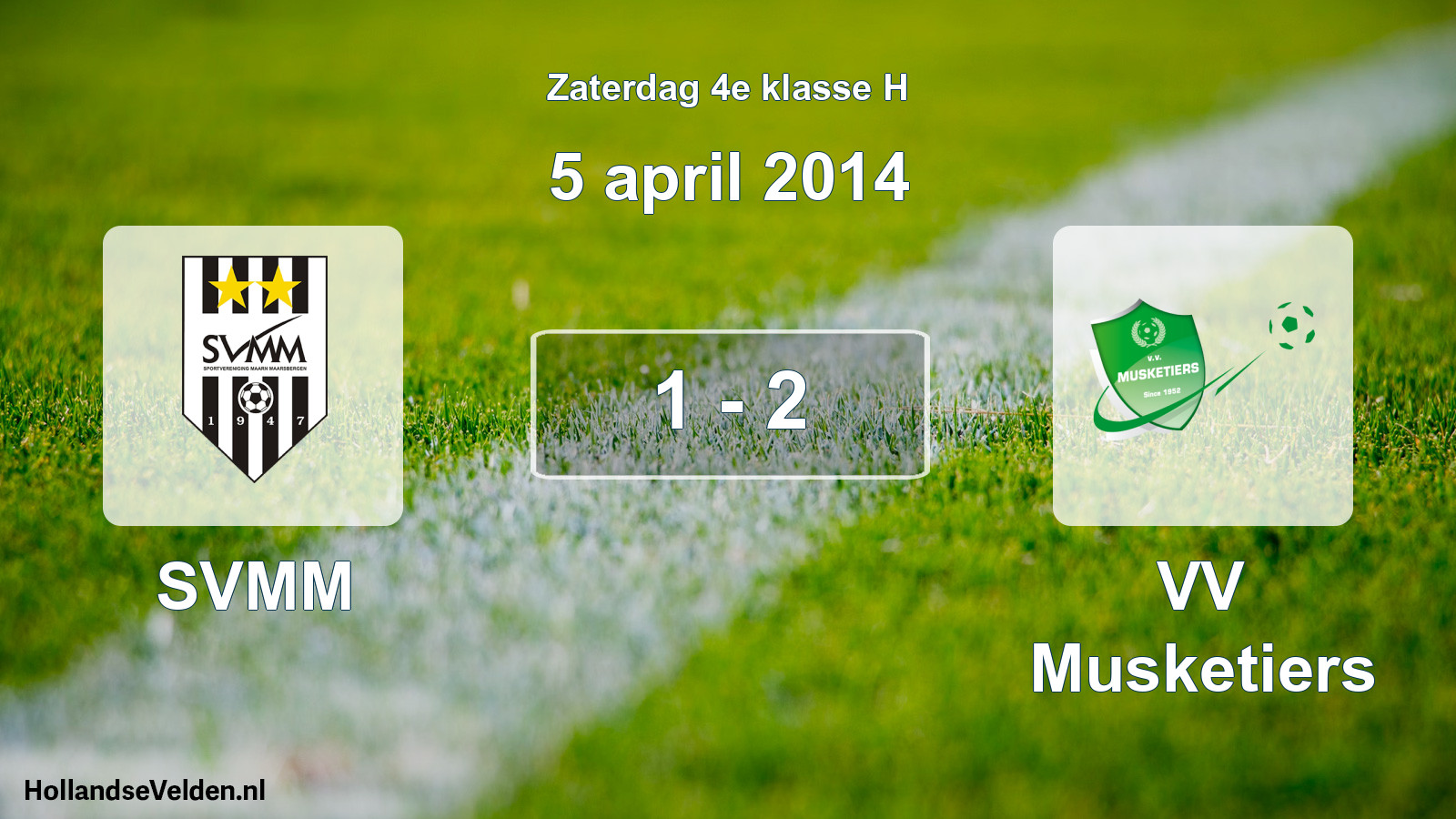 Total number of matches played: SVMM - VV Musketiers 1 - 2 (5 April 2014)