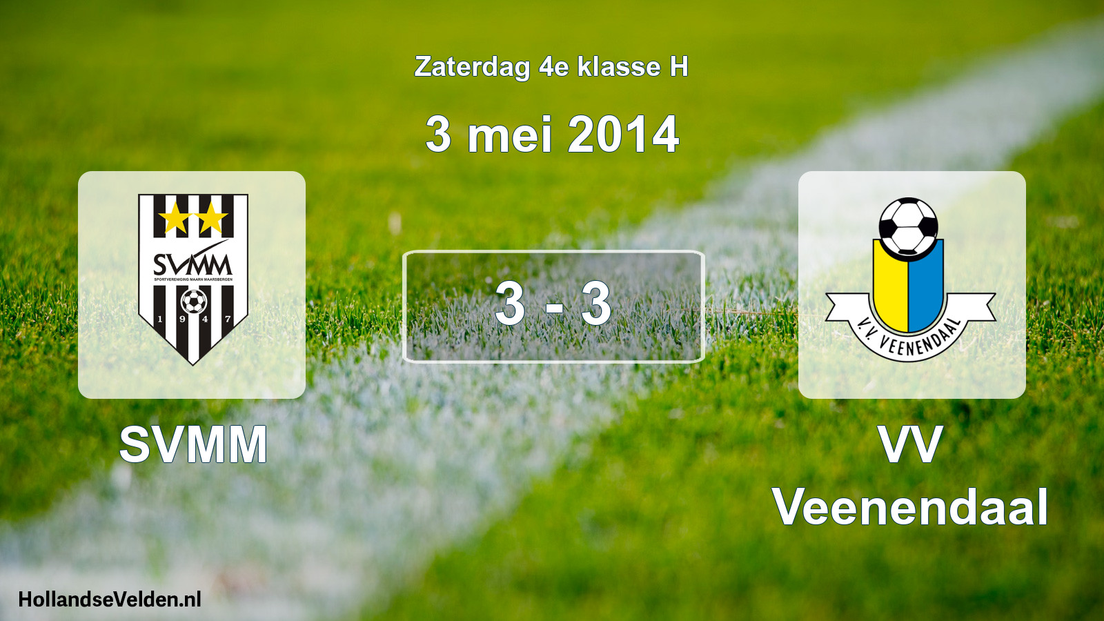 Total number of matches played: SVMM - VV Veenendaal 3 - 3 (3 May 2014)