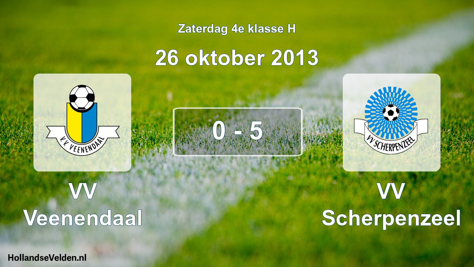Total number of matches played: VV Veenendaal - VV Scherpenzeel 0 - 5 (26 October 2013)