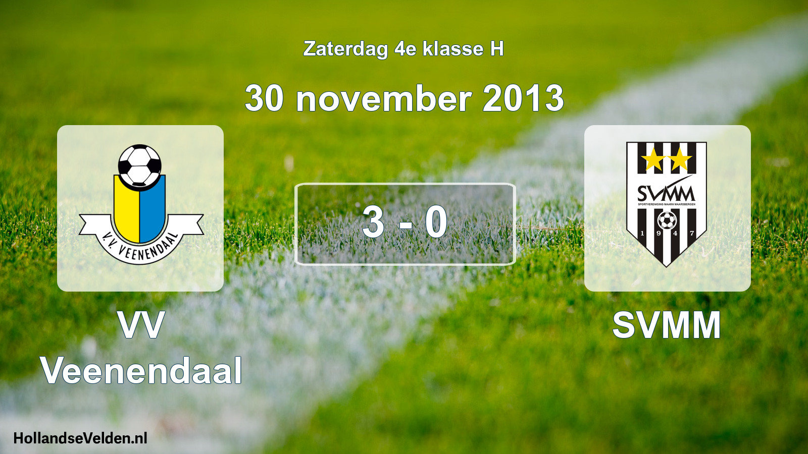 Total number of matches played: VV Veenendaal - SVMM 3 - 0 (30 November 2013)