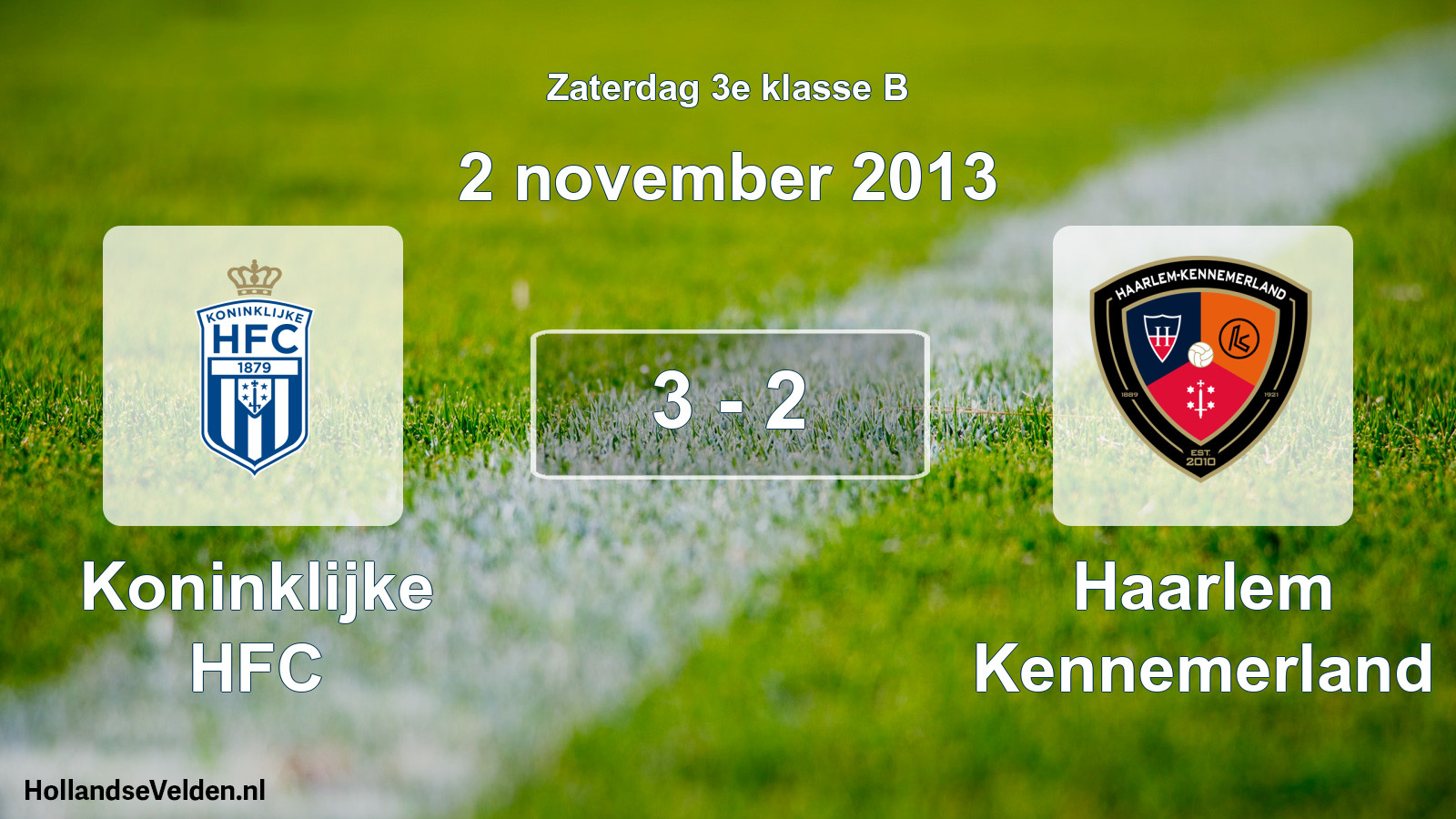 Total number of matches played: Koninklijke HFC - Haarlem Kennemerland 3 - 2 (2 November 2013)