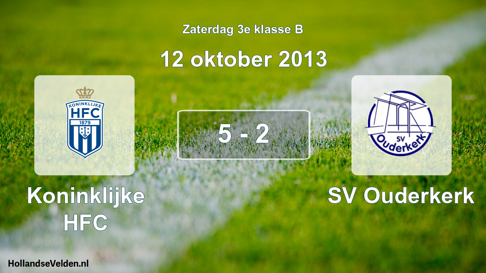 Total number of matches played: Koninklijke HFC - SV Ouderkerk 5 - 2 (12 October 2013)
