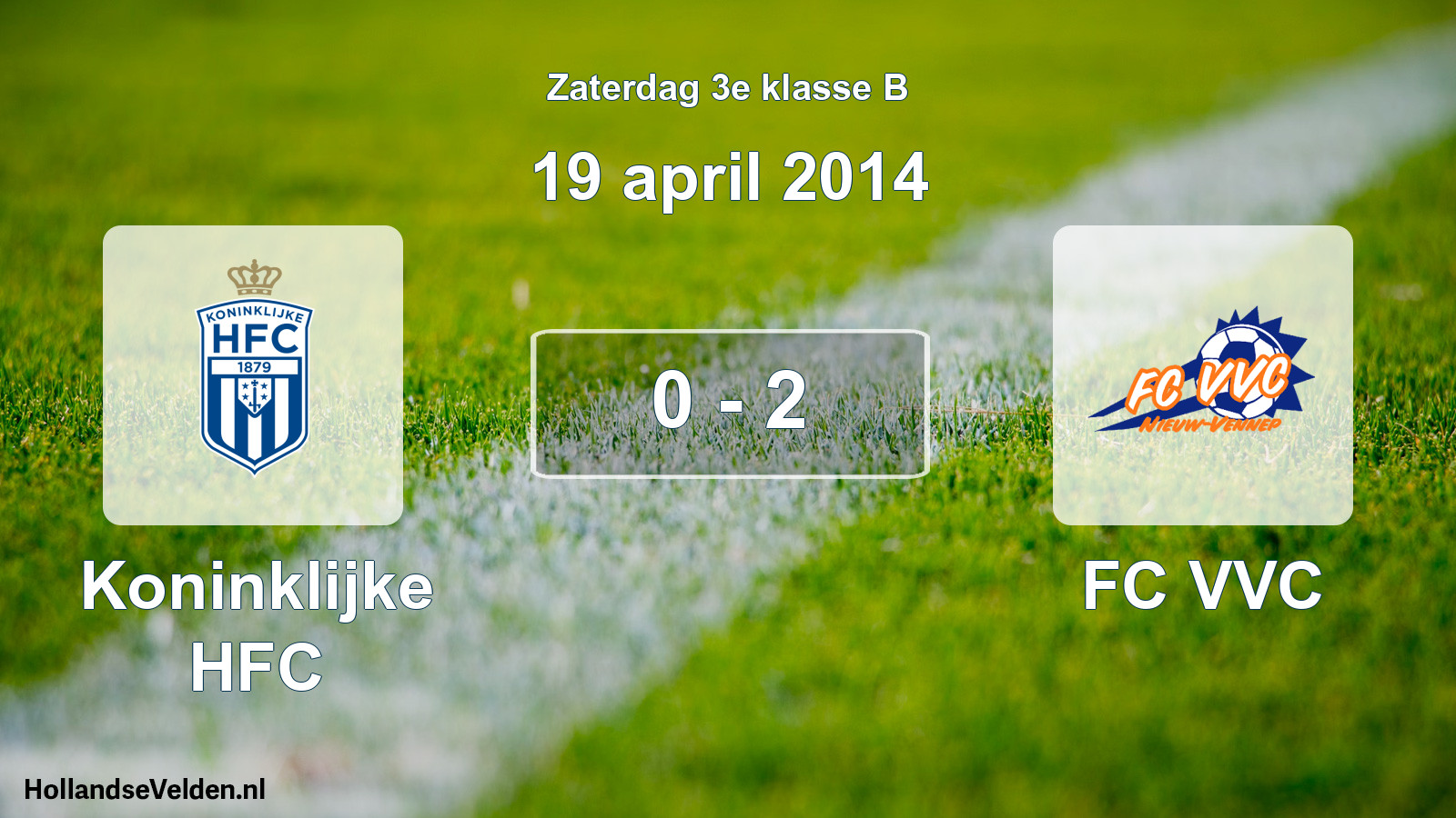 Total number of matches played: Koninklijke HFC - FC VVC 0 - 2 (19 April 2014)