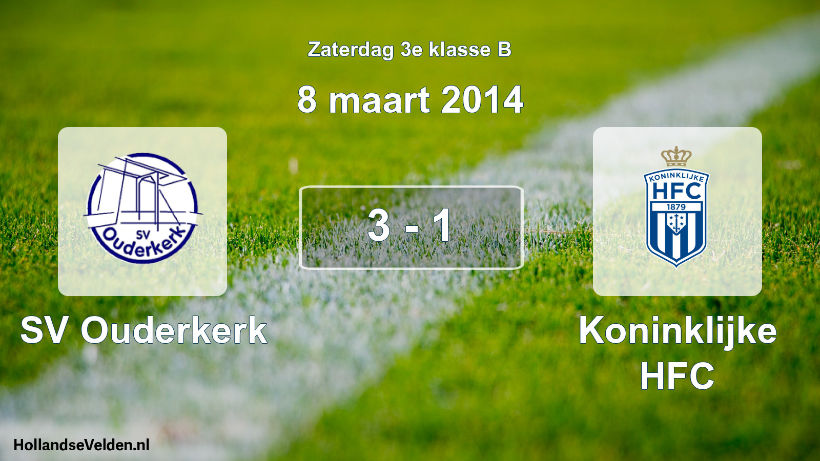 Total number of matches played: SV Ouderkerk - Koninklijke HFC 3 - 1 (8 March 2014)