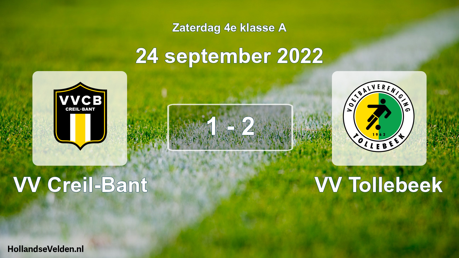 Total number of matches played: VV Creil-Bant - VV Tollebeek 1 - 2 (24 September 2022)