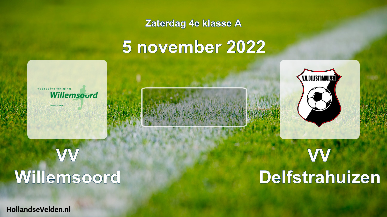 Scheduled Match: VV Willemsoord - VV Delfstrahuizen (5 November 2022)
